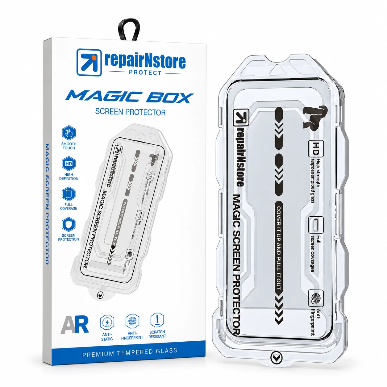 Panzerglas für iPhone 15 Plus / 16 Plus – Magic Box Easy Install